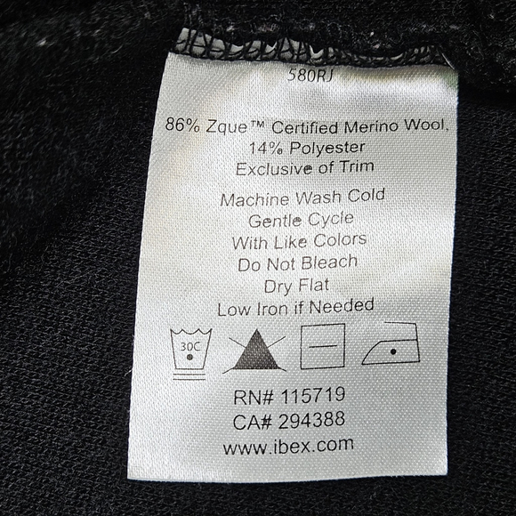 Ibex Merino Wool Womens Full Zip Jacket Med Black Zque USA Made Outdoor Layer - Picture 10 of 11